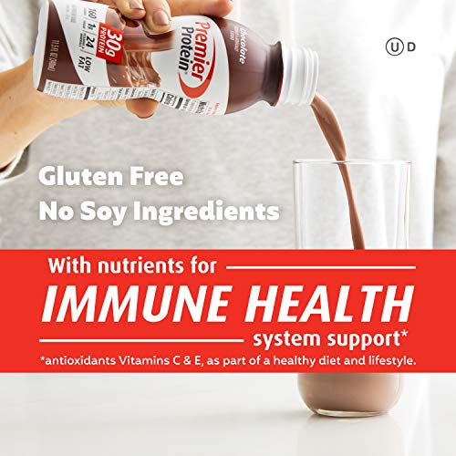 Premier Protein Shake 30g Protein 1g Sugar 24 Vitamins Minerals Nutrients  to Support Immune Health For keto diet , Chocolate, 11.5 Fl Oz (Pack of  12)