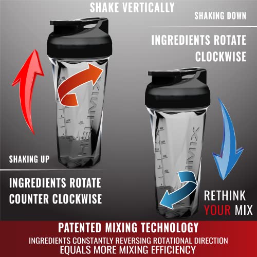  Customer reviews: HELIMIX 2.0 Vortex Blender Shaker Bottle  Holds upto 28oz, No Blending Ball or Whisk, USA Made, Pre Workout Protein  Drink Cocktail Shaker Cup