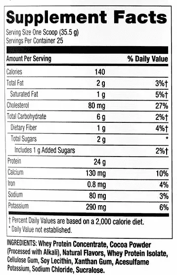 GNC Pro Performance Nutritional Facts
