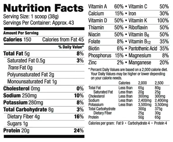 Vega One Nutritional Facts
