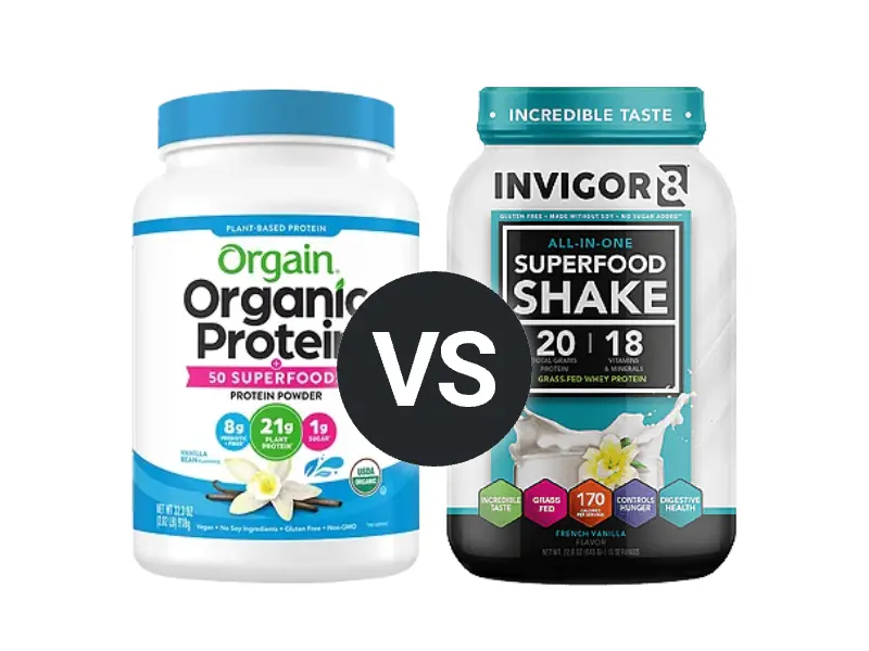 Organic Vigor Example Orgain Organic Superfoods vs Invigor8 Shake | ProteinPowder.com