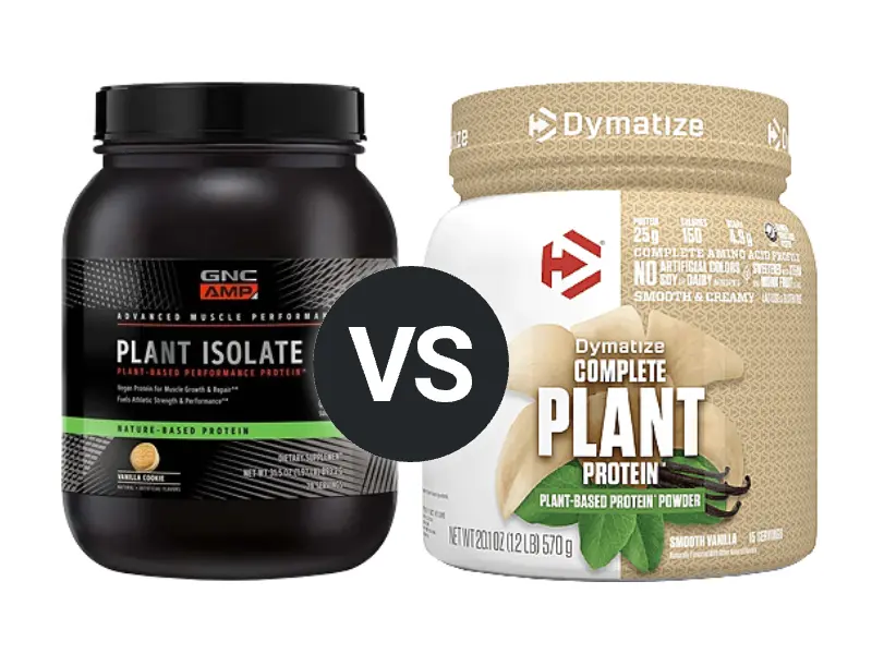 GNC AMP Plant Isolate vs Dymatize Complete Plant