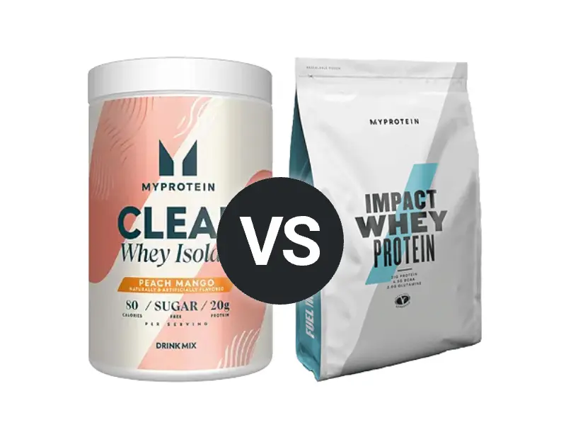 Myprotein Clear Whey Isolate vs Impact Whey