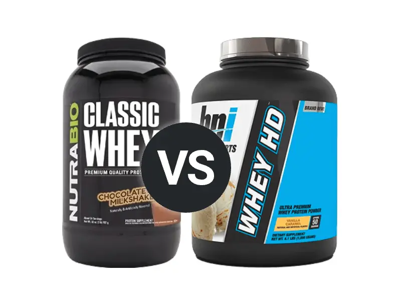 NutraBio Classic vs BPI Whey HD